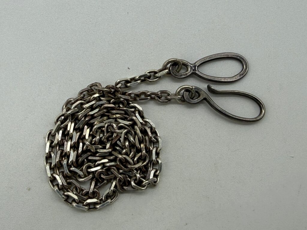 美品 細角オールドフックチェーン14.32g