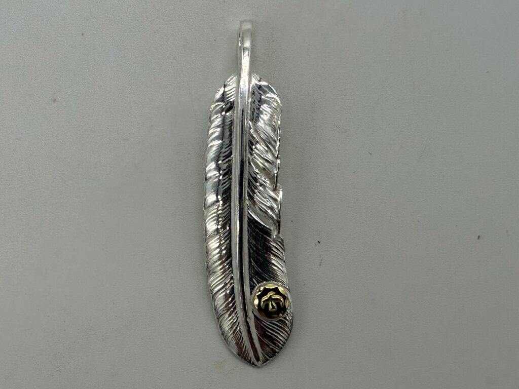 新品 金メタル付特大フェザー左 現行11.31g