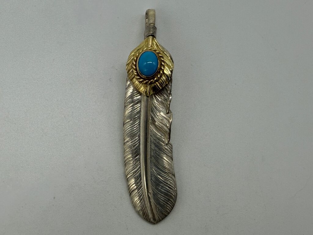 美品　上金金縄ターコイズフェザー左　現行14.99g