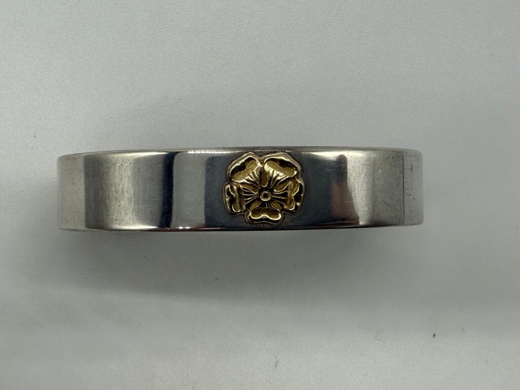 S　美品　ゴローズ　平打ローズブレス31.25g