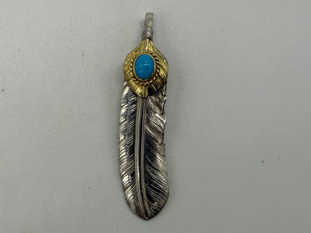 美品　上金金縄ターコイズフェザー左　現行14.59g