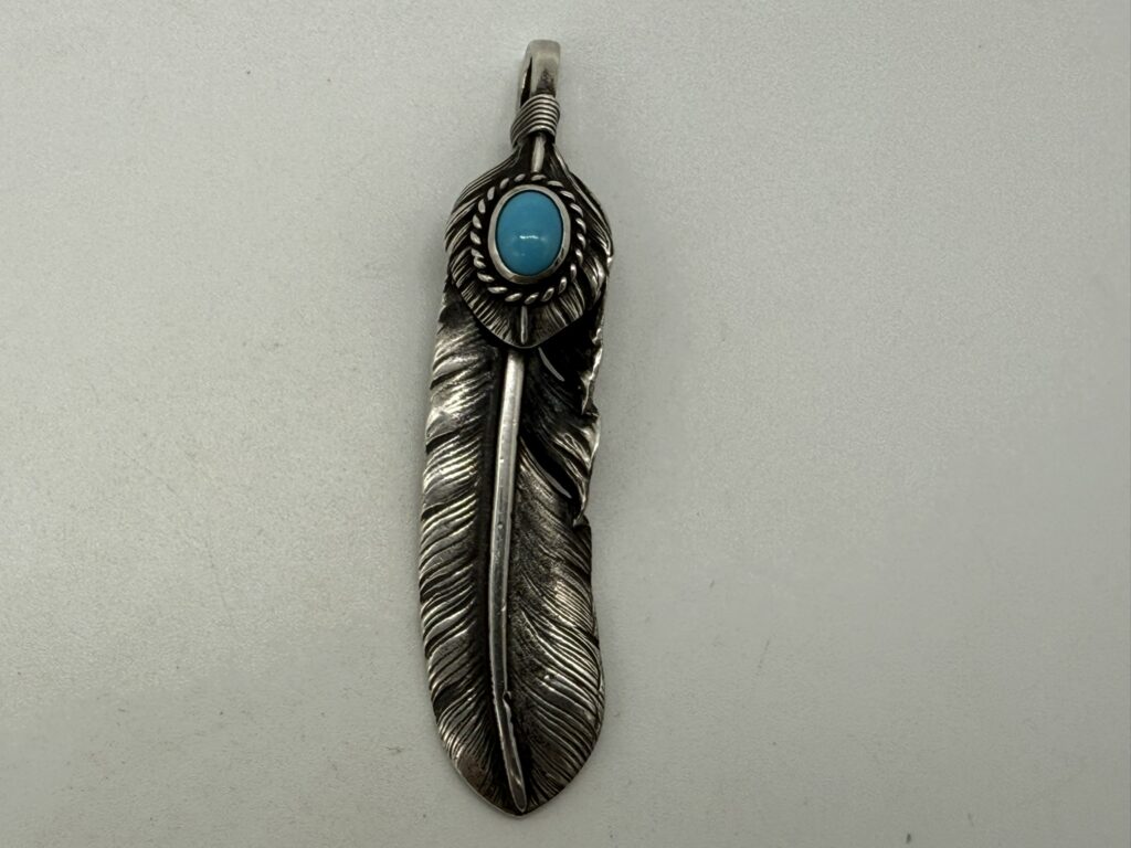 【良品】上銀銀縄ターコイズフェザー左【現行12.87g】