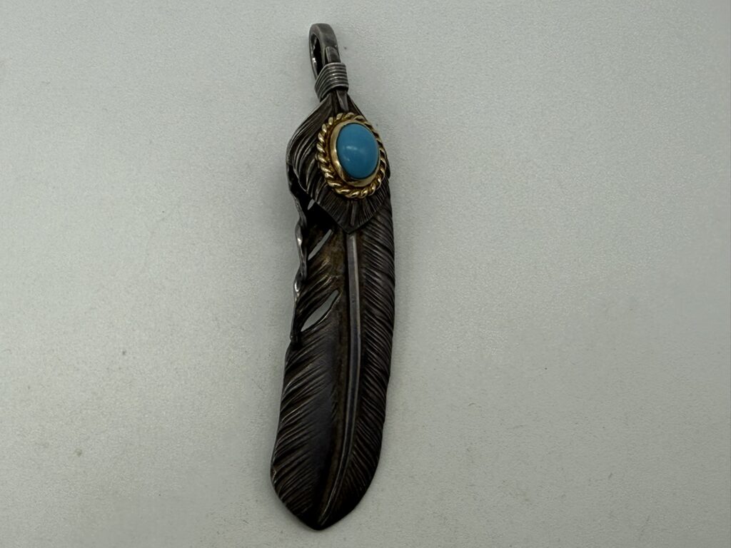 【良品】上銀金縄ターコイズフェザー右【現行12.60g】