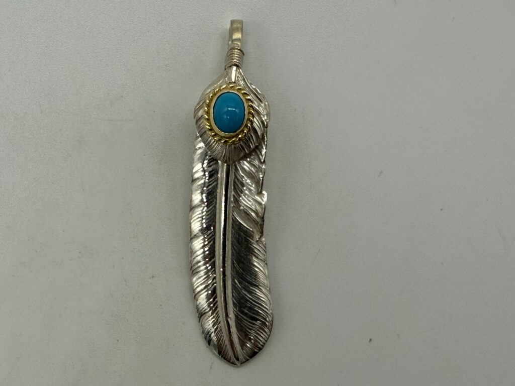 ほぼ新品　上銀金縄ターコイズフェザー左　現行13.75g