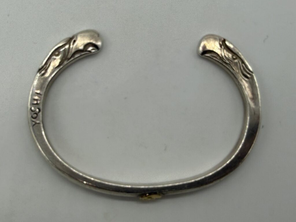 良品　激レア　顔ブレスMold ネーム彫り　インダイズレ31.52g