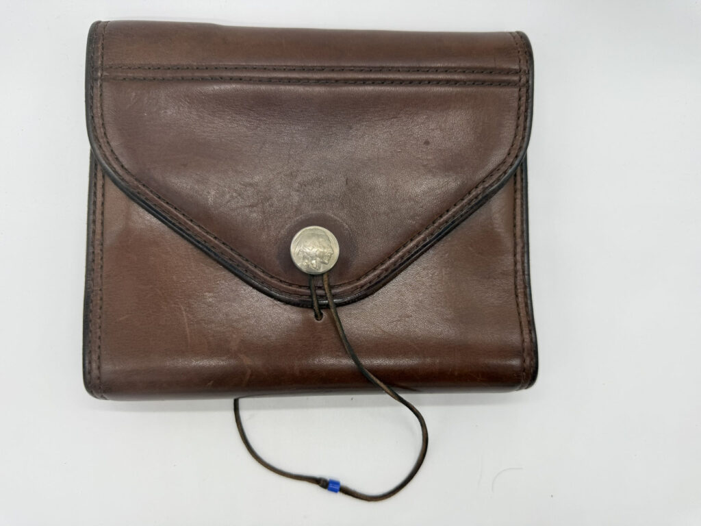 【良品】システム手帳L【こげ茶】