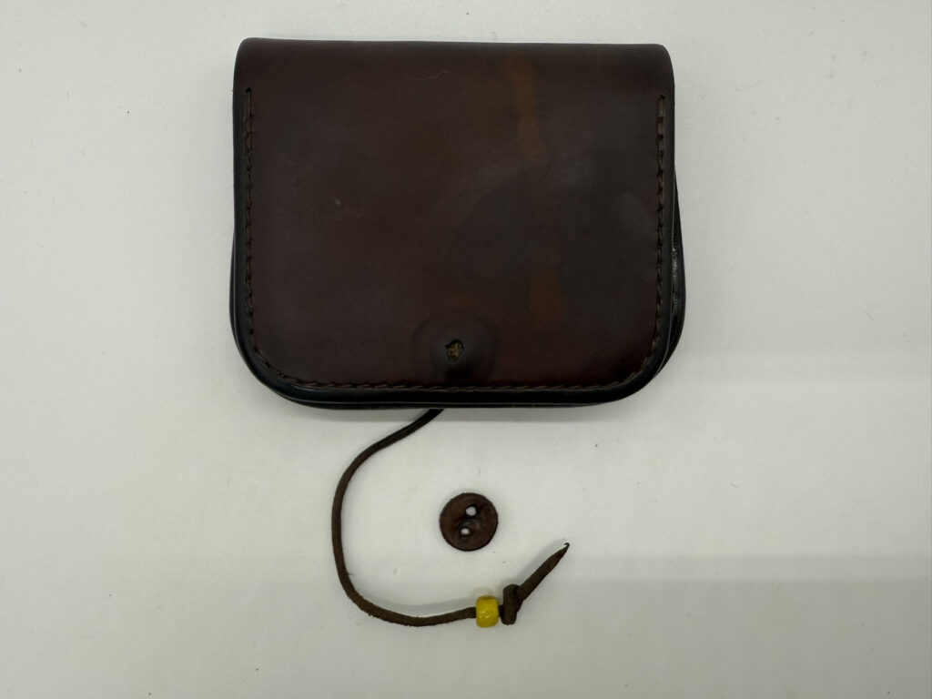 【良品】角型小銭入れOLDマチなし【こげ茶】