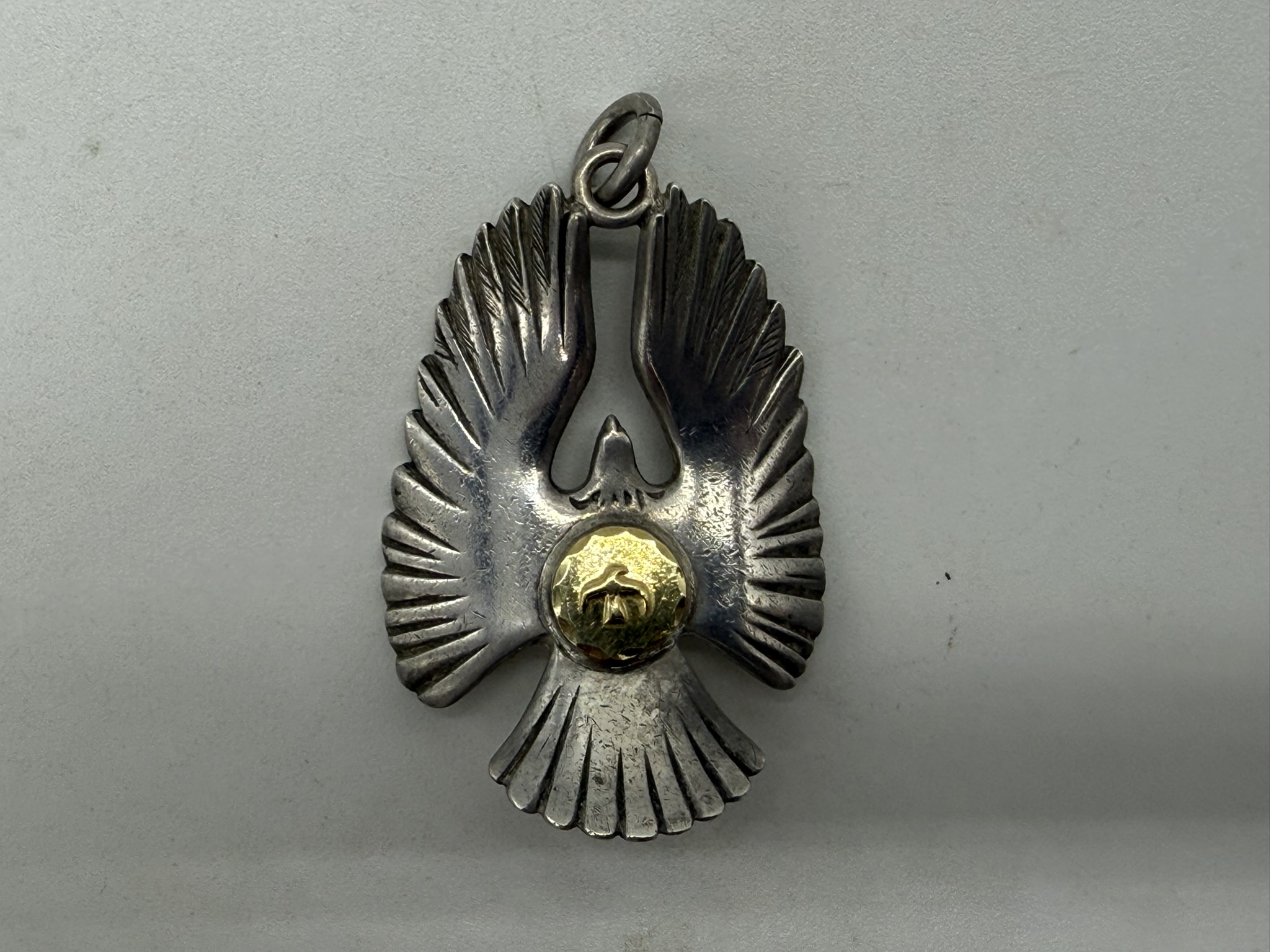 【良品】金メタル付イーグルペンダント【9.23g】