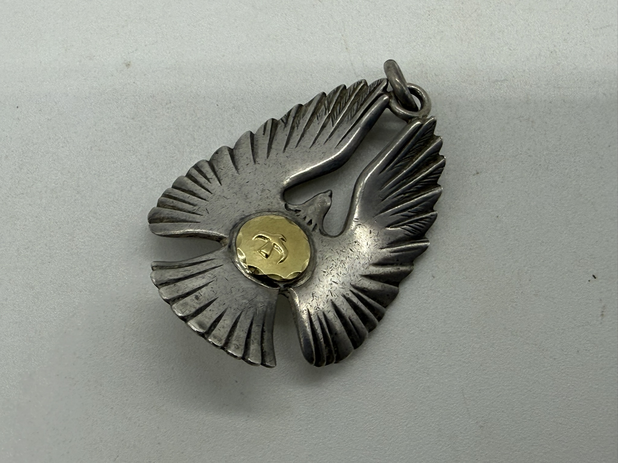 【良品】金メタル付イーグルペンダント【9.23g】 - 画像 (2)