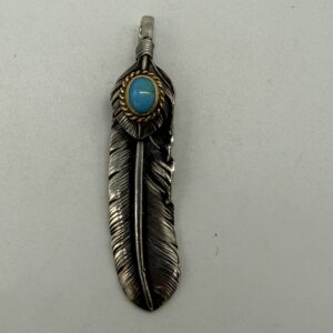 【良品】上銀金縄ターコイズフェザー左【現行12.96g】