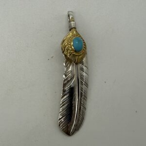 【極美品】上金金縄ターコイズフェザー右【現行14.43g】