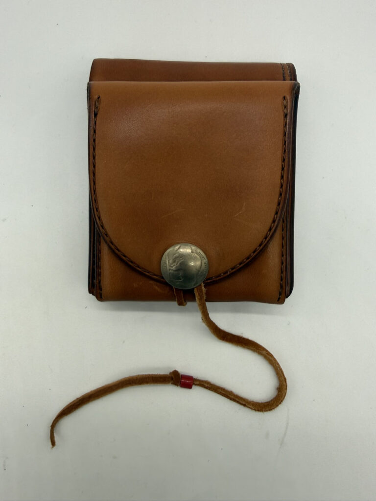 【美品】新型ショートウォレット【赤茶】