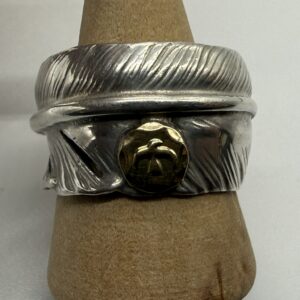 【美品】金メタル付特大フェザーリング【21号12.27g】