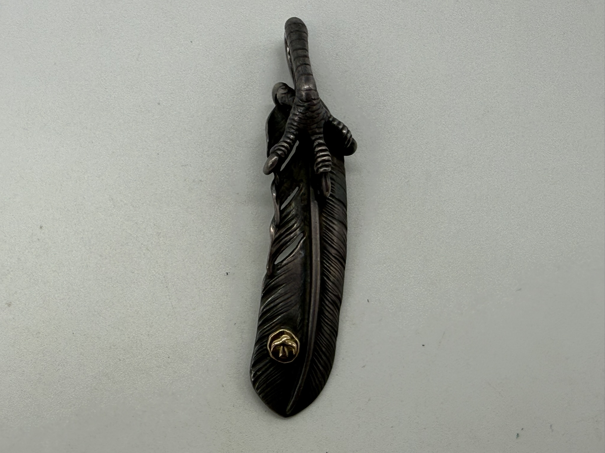 【良品】銀爪小金メタル付特大フェザー右【現行15.15g】