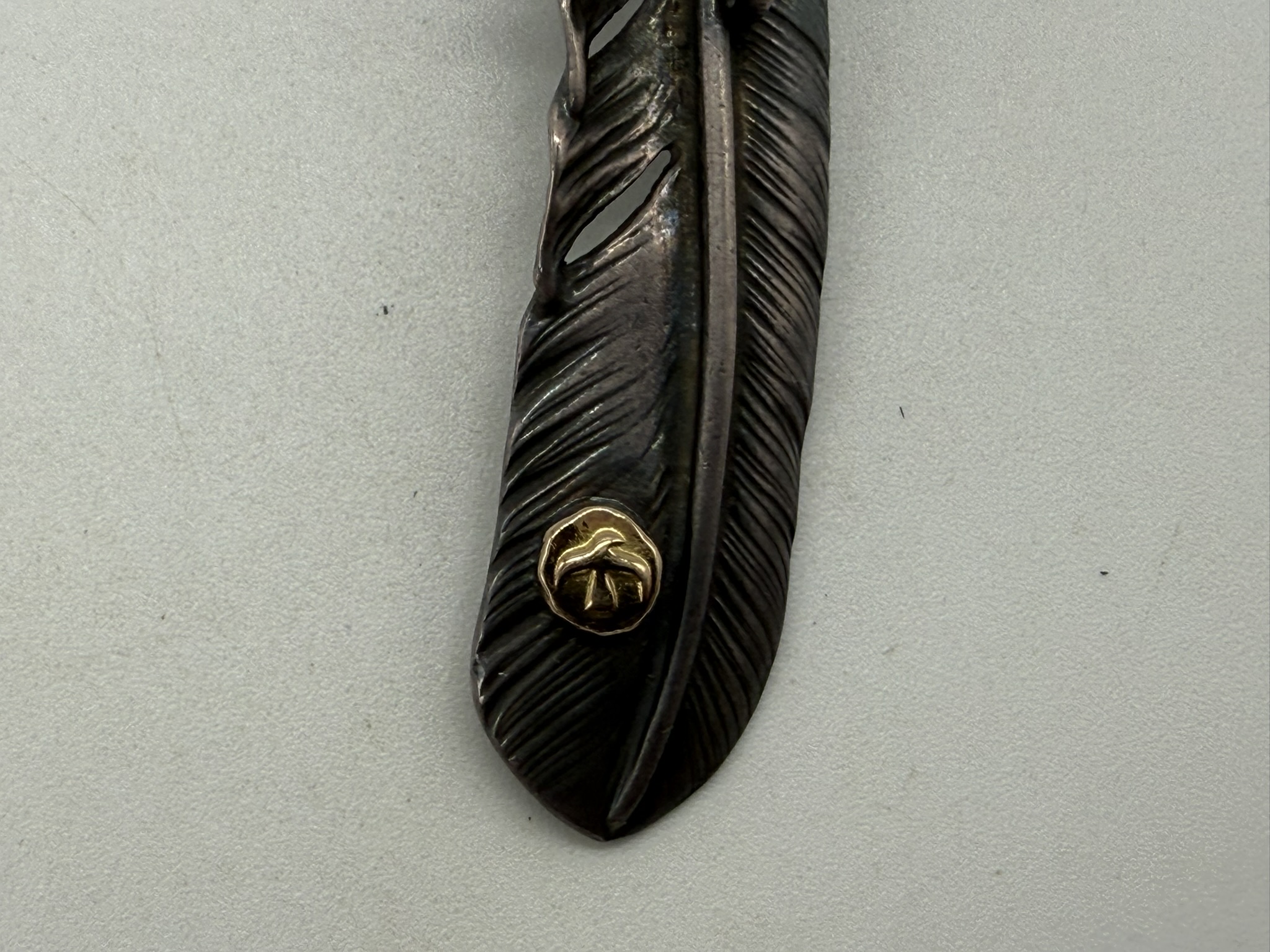 【良品】銀爪小金メタル付特大フェザー右【現行15.15g】 - 画像 (2)