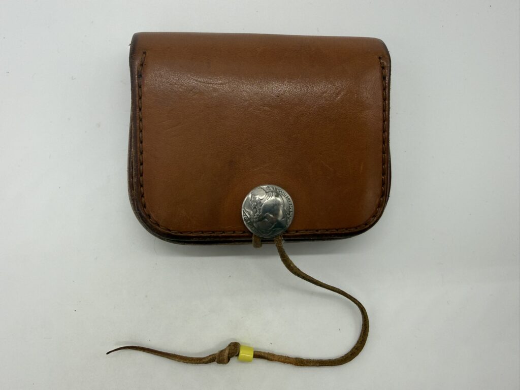 【美品】角形小銭入れ【赤茶】