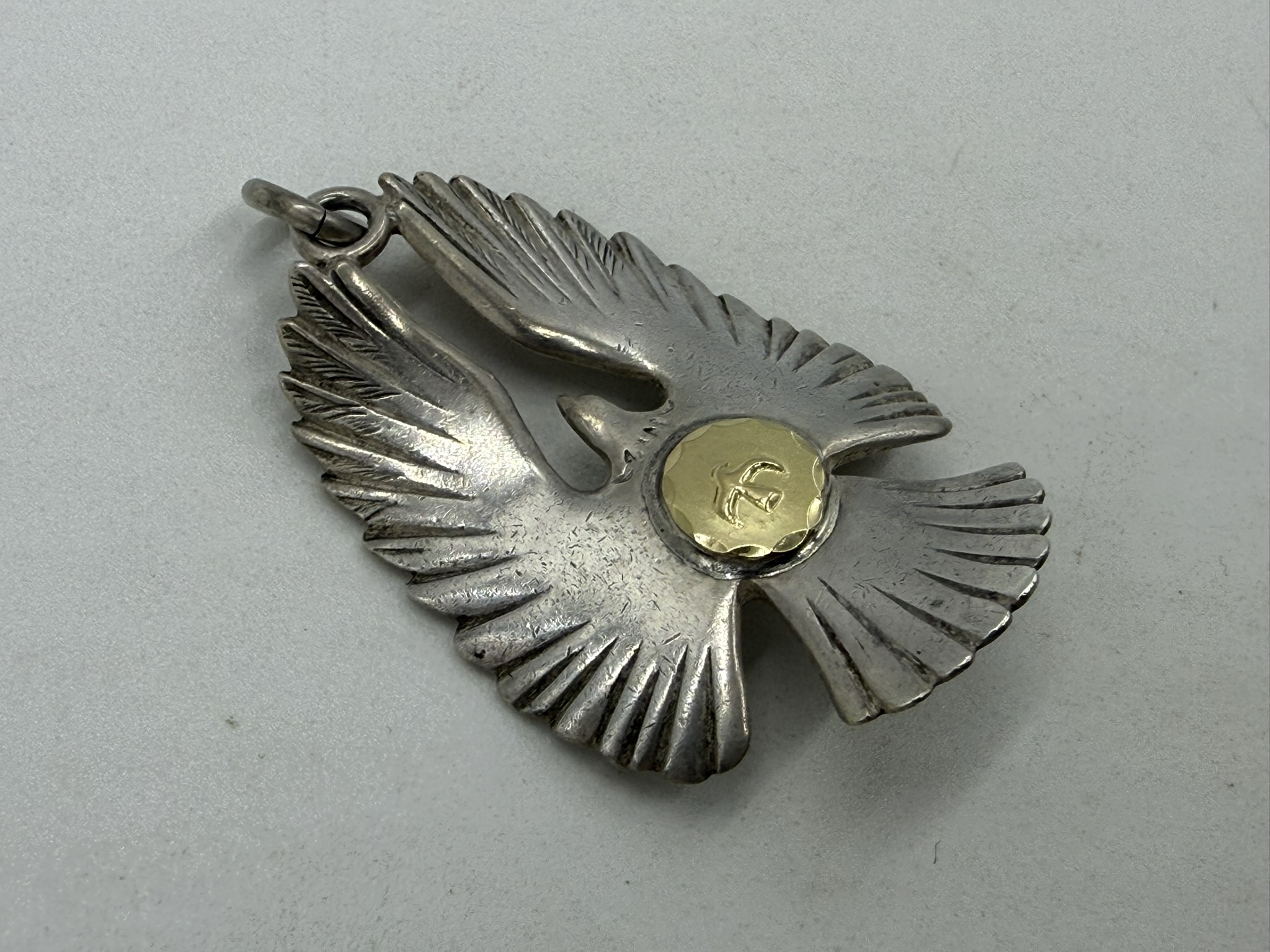 【良品】金メタル付イーグルペンダント【9.23g】 - 画像 (2)