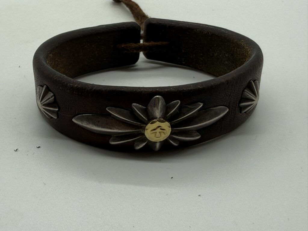 【美品】GC24付レザーブレス【こげ茶】