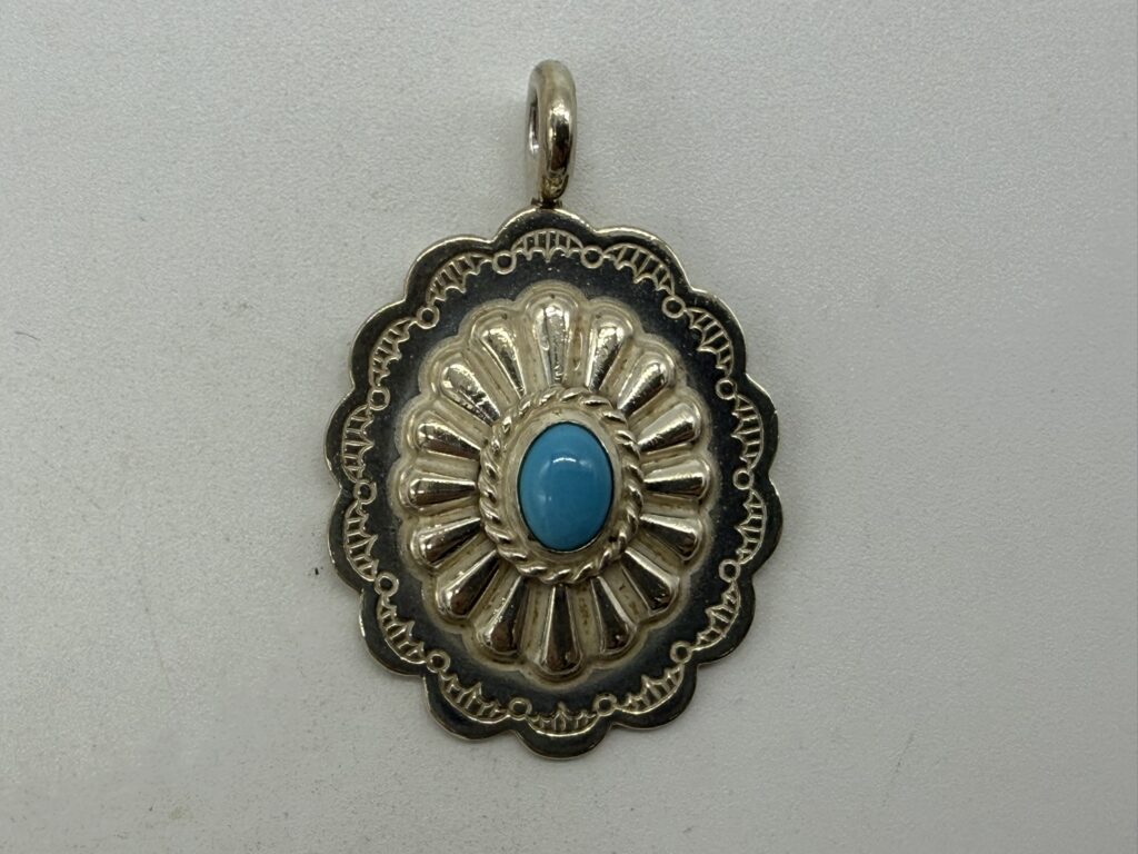 【美品】銀縄ターコイズフラワートップ【OLD10.32g】