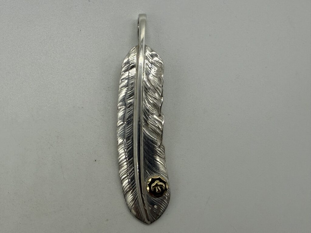 【極美品】金メタル付特大フェザー左【最新キャスト11.48g】