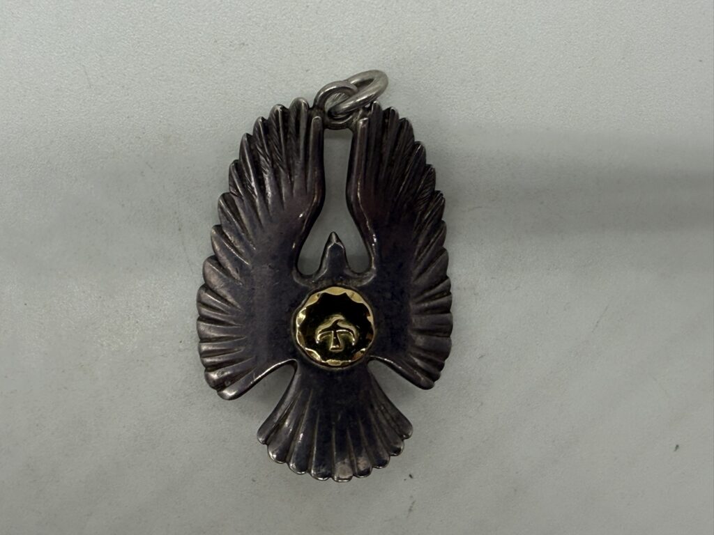 【良品】金メタル付イーグルペンダント【9.48g】
