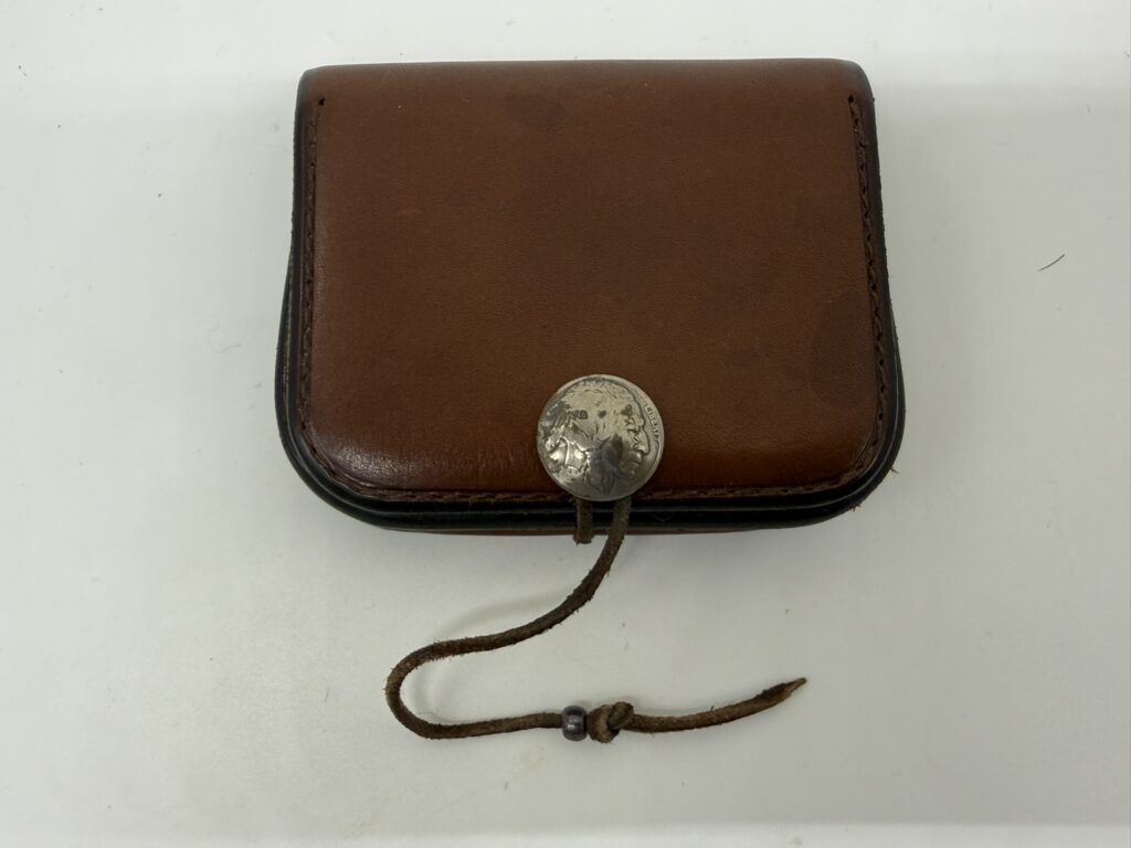 【美品】角形小銭入れ【こげ茶】
