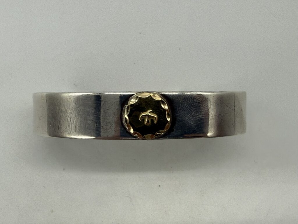 【良品レア】平打ブレスSOLD１２タタキ【30.87g】