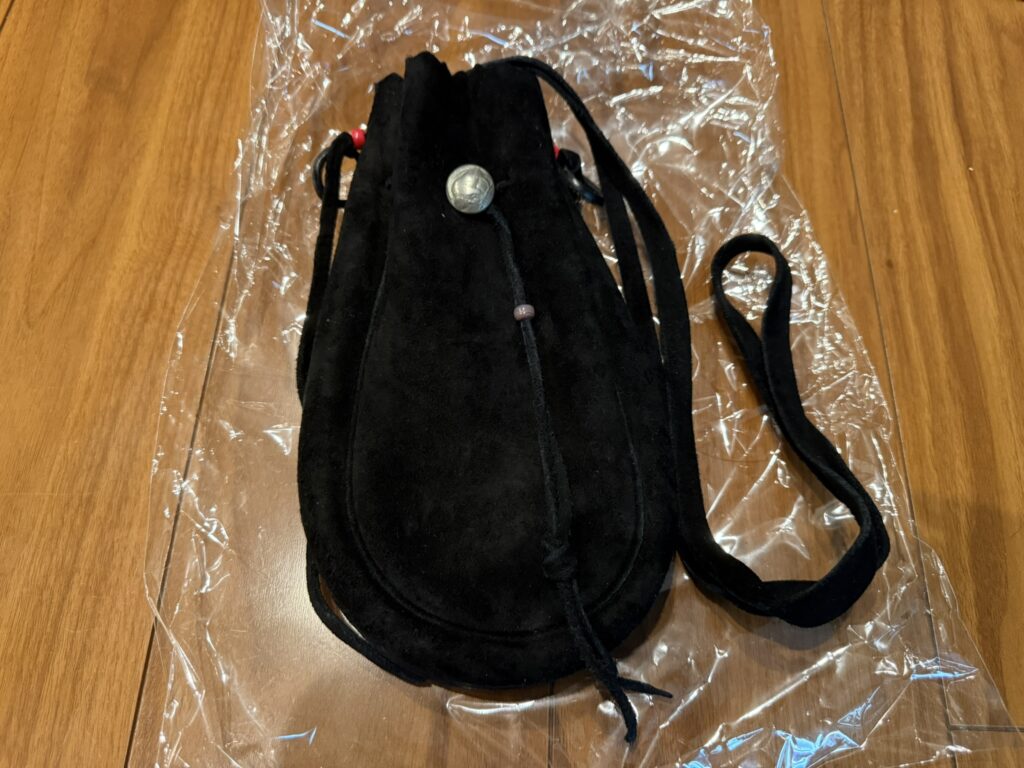 【ほぼ新品】巾着ポーチバッグL【黒】