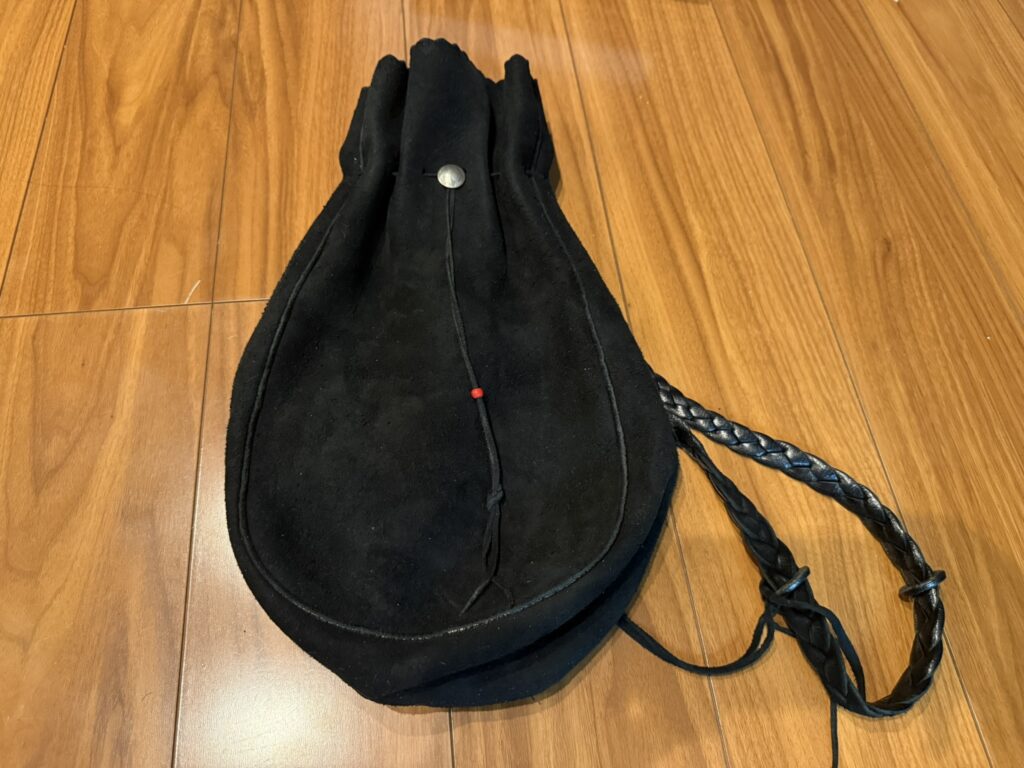 【美品】巾着バッグM【黒】