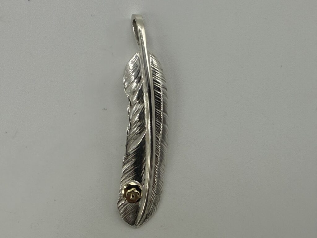【ほぼ新品】金メタル付特大フェザー右【現行11.50g】